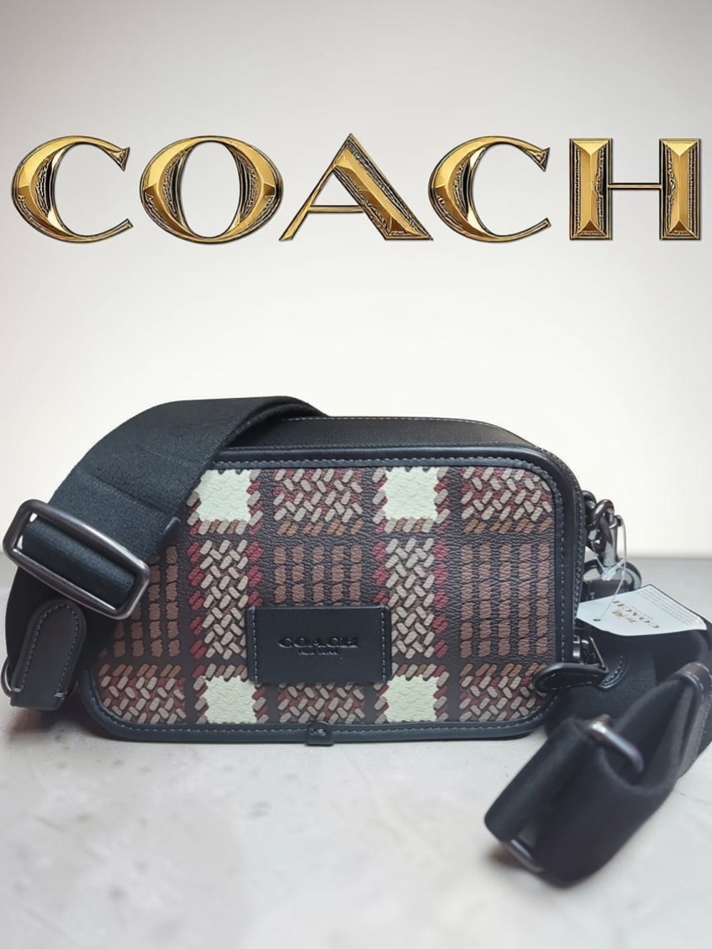 COACH Wyatt Crossbody With Plaid Print 2023 NWT